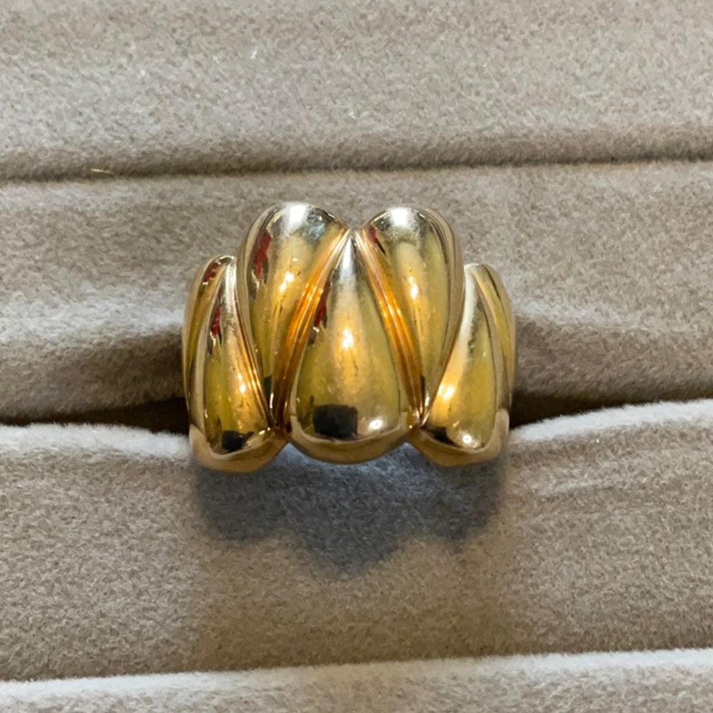 Chunky gold plated sterling silver 925 ring